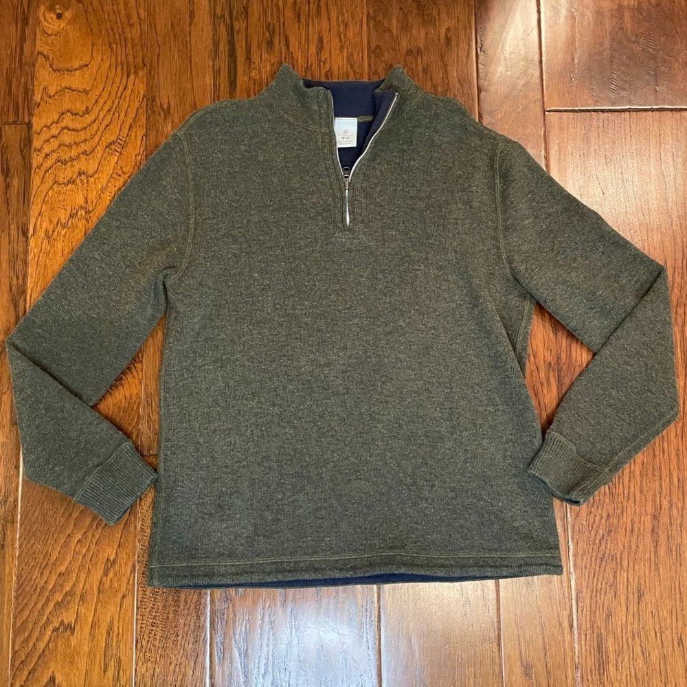 Green Boys Half-Zip Pullover Sweater